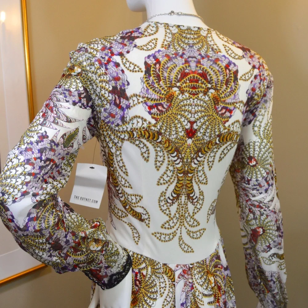 🆕🏷️Just Cavalli Multicoloured Baroque Print Fit & Flare Dress – - Picture 14 of 16